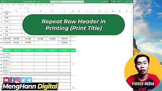 Repeat Headers on Each Page in Excel - Repeat Row Header Printout Excel(360P)