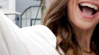 EXLURA Women EXLURA Summer Dresses Long Lantern Sleeve Square Neck Ruff