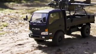 Unique Cargo! RC Fuso Truck Hauls a Mysterious Aircraft Skeleton Through the Forest