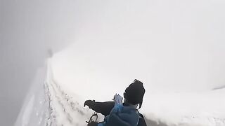 Climber SLIPS on Narrow Ridge! Insane  Survival Moment