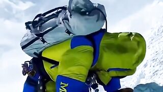 Climbing Everest is FUN, they said. The REAL reaction at 8500m!