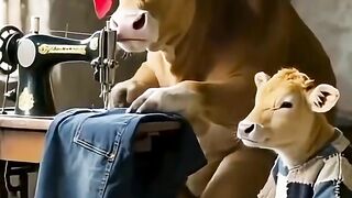 Multitalented cow