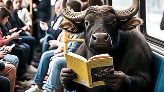 Buffalo loves reading books