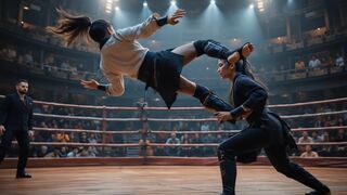 Epic Female Martial Arts Battle  Power, Skill, and Determination in the Ring!