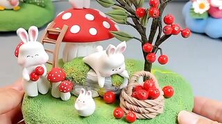 Dekoratif Cantik Dari Slime Tema Tumbuhan Dan Jamur