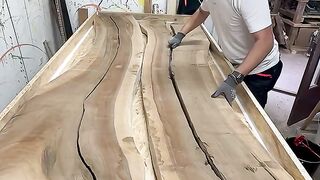 From Wood to Art Stunning Epoxy Resin Table Transformation