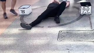 Touch This Statue and See What Happens! The Most Agile Street Acrobat