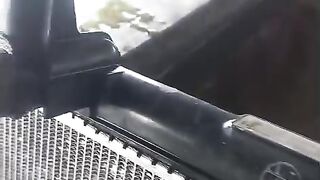 Engine overheating caused by a clogged radiator.