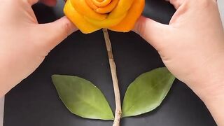 So Creative! Making Beautiful Flowers from Orange Peels
