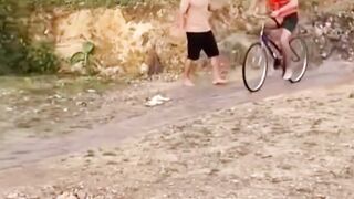 User reactions mix awe at the riders control with empathetic chuckles over potential falls