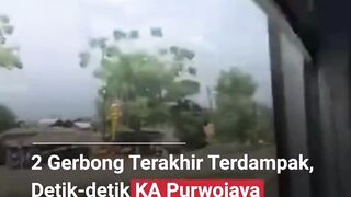Detik-detik menegangkan KA Purwojaya anjlok di Stasiun Kedunggedeh, Bekasi