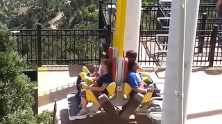 Extreme Thrill Ride High Adrenaline Cliff Swing!)