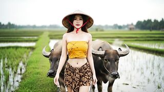 Village Girl ASMR  Relaxing Music and Peaceful Countryside Ambience