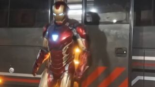 Iron Man Takes the Bus After Saving the World!