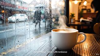 Rainy Café Ambience  Relax and Focus