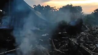 the atmosphere in the morning is very beautiful