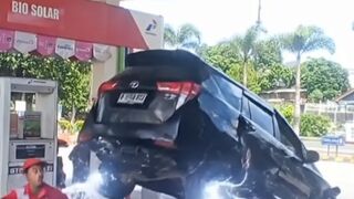 Man Fills Gas  His Car Transforms into a Transformer!