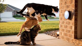 Cats Ring Doorbell Then Scatter