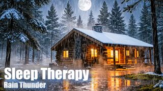 Trapped in a Cozy Cabin While Thunder Roars Outside - Therapy Sounds