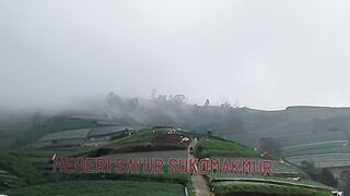 Sumbing mountain view in indonesia