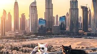 Desert Mirage  Cats in Dubai   Pixar-Style Travel Animation Short