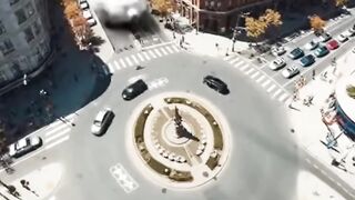 Giant cats destroy the city