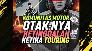 viral aksi komunitas motor berhentikan bus di tikungan