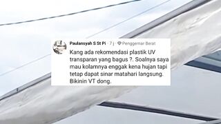 ATAP kolam dari Plastik UV berikut PLUS-MINUSnya