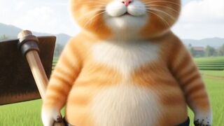 Orange cat farming
