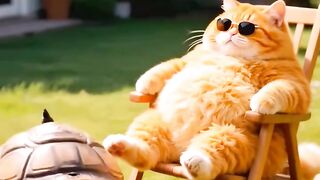 Funny Cat Video - Cat vs Turtle Kidnapping His Children