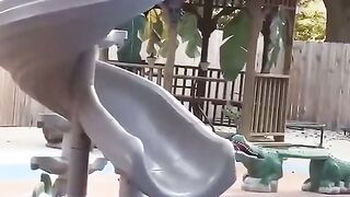 FUNNY CAT VIDEO - Funny Cat falling in Water Slide