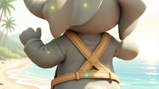 Tiny elephant dancing