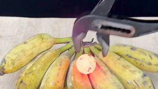 1000C Hot Metal Ball vs Banana   Extreme Heat Experiment!
