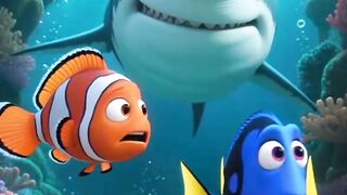 Nemo with dory and shark