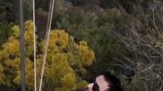 Man raises Turkish flag