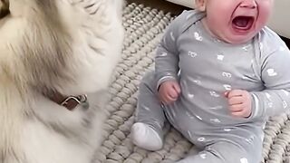 Cutest Baby With Cute Puppy Fun Time