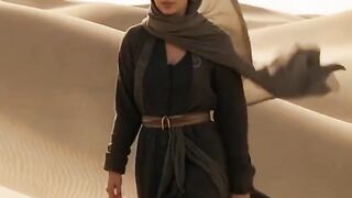 Girl on desert