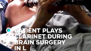 Patient plays clarinet during brain surgery in London