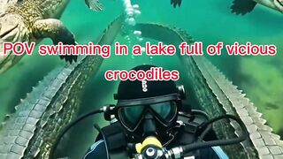 POV Swimming In a Lake Full Of Vicious Crocodiles