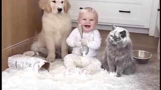 When you leave the baby alone for 2 minutes