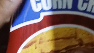 Unboxing happy tos tortilla chips