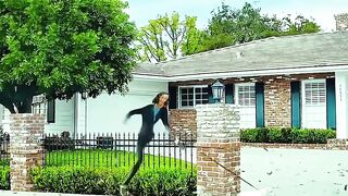 A man with waterfall