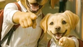 A poor little puppy longed to go to school just like his friends