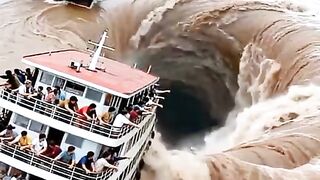 Kapal Disedot Pusaran Raksasa di Sungai!
