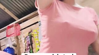 Beautiful asian girl when she cooking