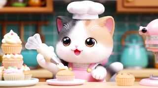 Cat cute make cooking