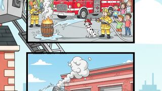 Brave Firefighters at the Fire Station   Can You Spot the Differences?