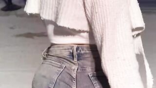 Hot girl walking street