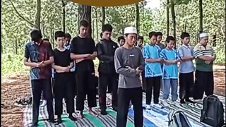 Praying on the top of mountain sempu