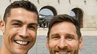 CR7 AND MESSI SELFIE TOGETHER IN KOREA